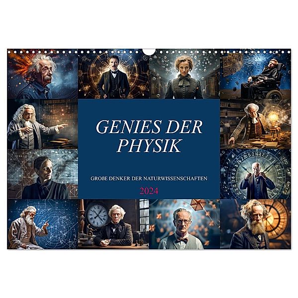 Genies der Physik (Wandkalender 2024 DIN A3 quer), CALVENDO Monatskalender, Dirk Meutzner