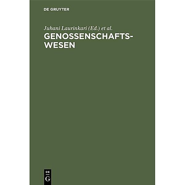 Genossenschaftswesen / Jahrbuch des Dokumentationsarchivs des österreichischen Widerstandes