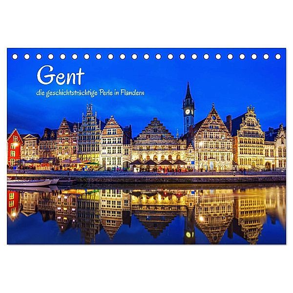 Gent - die geschichtsträchtige Perle in Flandern (Tischkalender 2024 DIN A5 quer), CALVENDO Monatskalender, Christian Müller