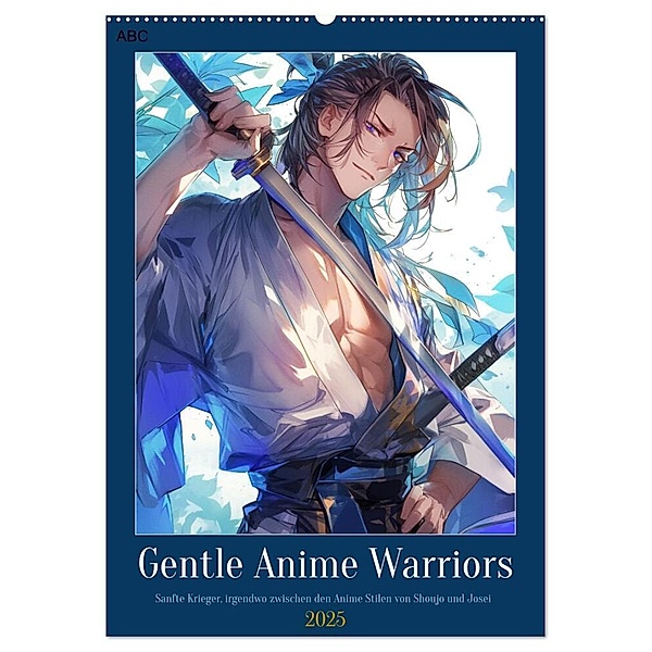 Gentle Anime Warriors (Wandkalender 2025 DIN A2 hoch), CALVENDO Monatskalender, Calvendo, Kerstin Waurick