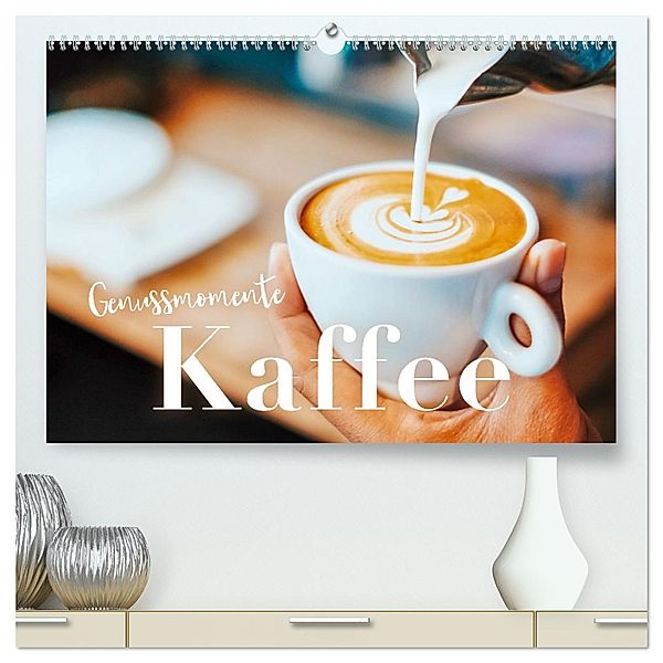Genussmomente Kaffee (hochwertiger Premium Wandkalender 2025 DIN A2 quer), Kunstdruck in Hochglanz, Calvendo, M. Scott