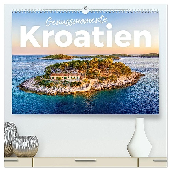 Genussmomente Kroatien (hochwertiger Premium Wandkalender 2024 DIN A2 quer), Kunstdruck in Hochglanz, M. Scott