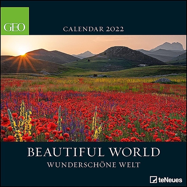 GEO Beautiful World 2022 - Wand-Kalender - Natur-Kalender - Broschüren-Kalender - 30x30 - 30x60 geöffnet