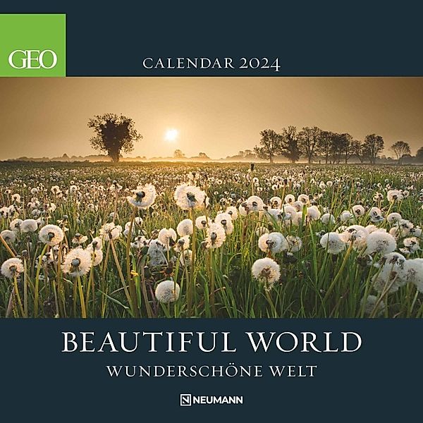 GEO Beautiful World 2024 - Wand-Kalender - Natur-Kalender - Broschüren-Kalender - 30x30 - 30x60 geöffnet