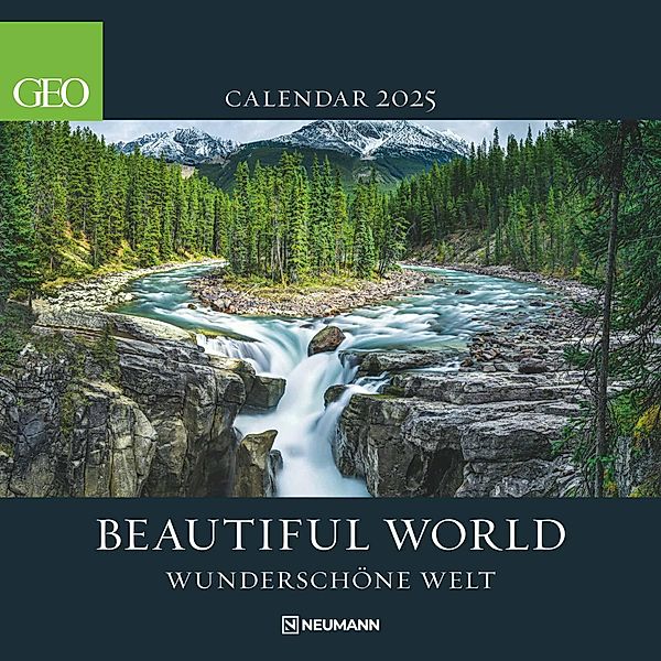GEO Beautiful World 2025 - Wand-Kalender - Natur-Kalender - Broschüren-Kalender - 30x30 - 30x60 geöffnet