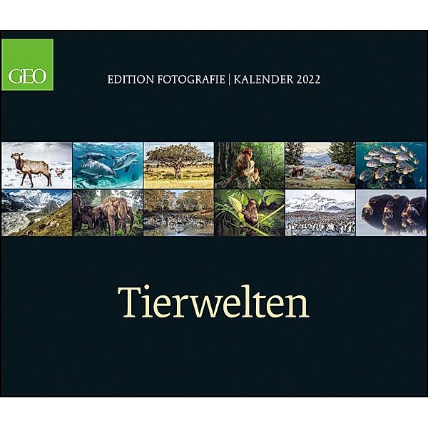 GEO Edition: Tierwelten 2022 - Wand-Kalender - Tier-Kalender - 70x60