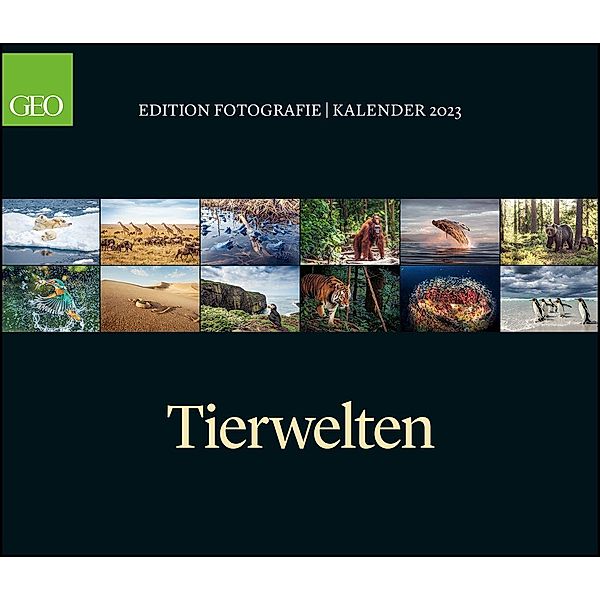 GEO Edition: Tierwelten 2023 - Wand-Kalender - Tier-Kalender - 70x60