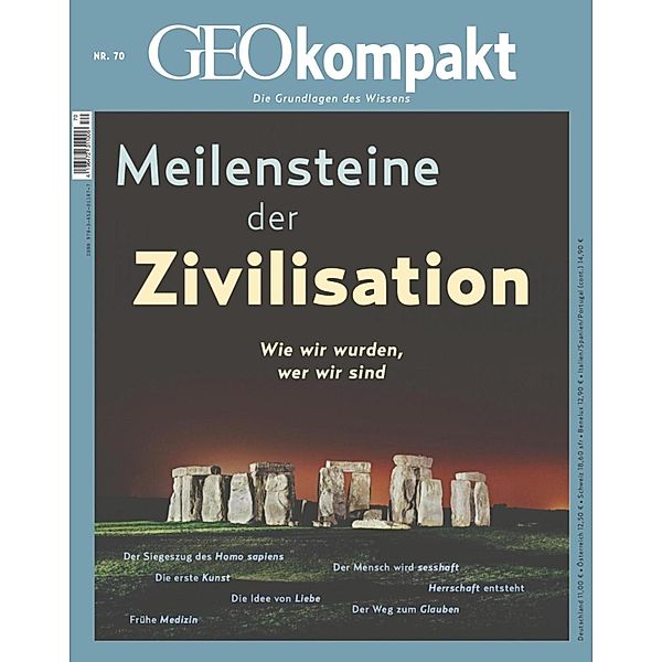 GEO kompakt 70/2022 - Meilensteine der Zivilisation / GEO kompakt Bd.70, GEO kompakt Redaktion