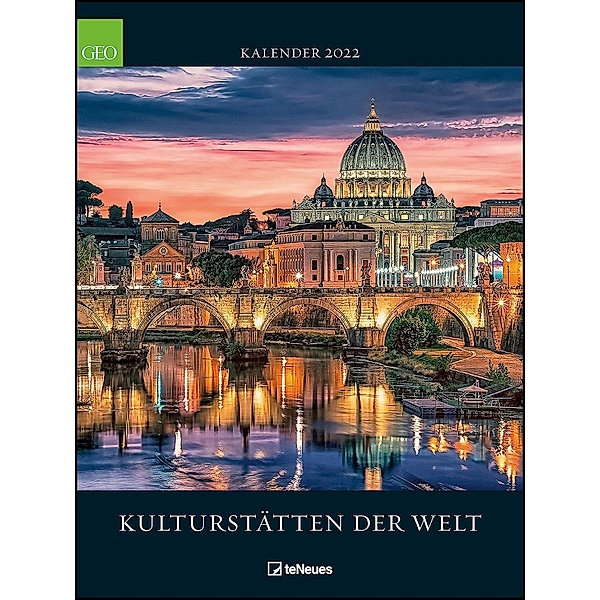 GEO Kulturstätten der Welt 2022 - Wand-Kalender - Reise-Kalender - Poster-Kalender - 48x64