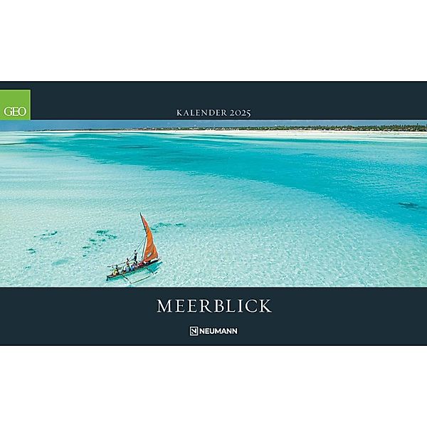 GEO - Meerblick Wandkalender 2025, 58x36cm, Posterkalender mit faszinierenen Bildern, zwölf Panorama-Bilder mit außergewöhnlichen Meerblicken
