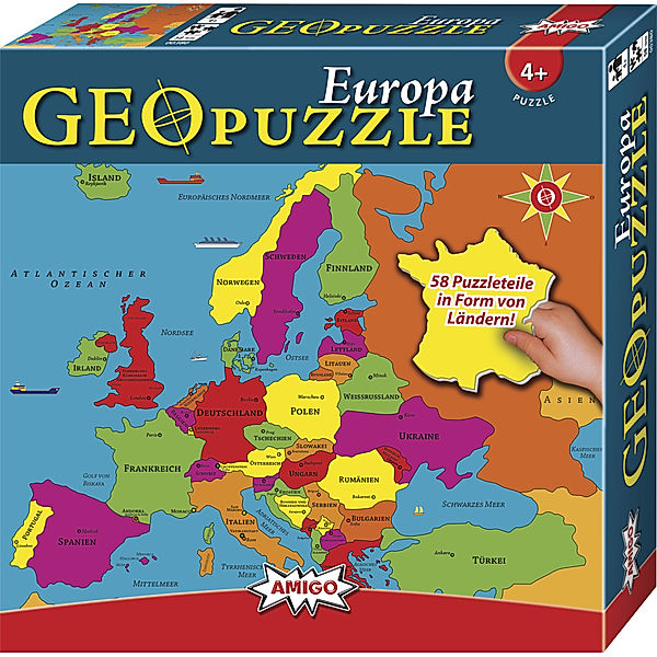 Amigo Verlag, Teepe Sportverlag Geo Puzzle, Europa (Kinderpuzzle)
