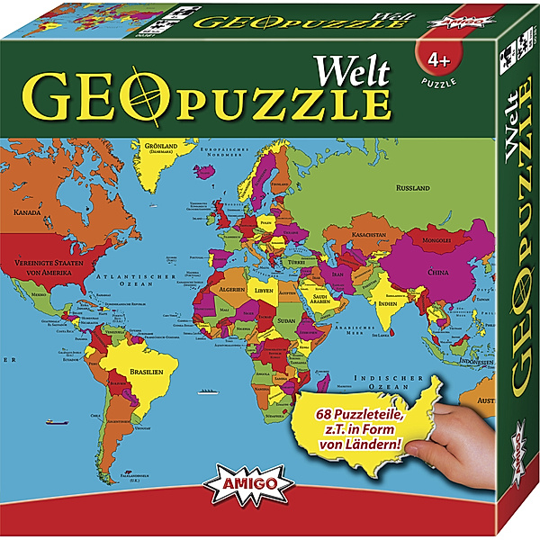 Amigo Verlag, Teepe Sportverlag Geo Puzzle, Welt (Kinderpuzzle)
