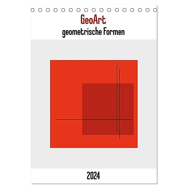 GeoArt - geometrische Formen (Tischkalender 2024 DIN A5 hoch), CALVENDO Monatskalender, Franco Tessarolo