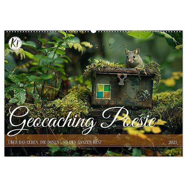 Geocaching Poesie (Wandkalender 2025 DIN A2 quer), CALVENDO Monatskalender, Calvendo, Kerstin Waurick