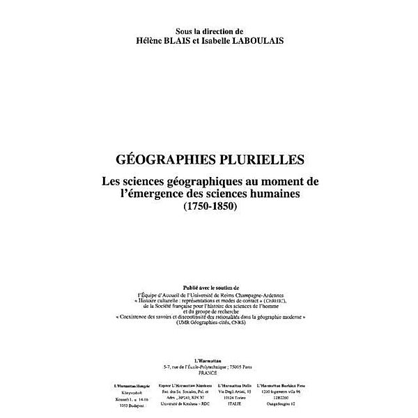 Geographies plurielles / Hors-collection, Isabelle Laboulais