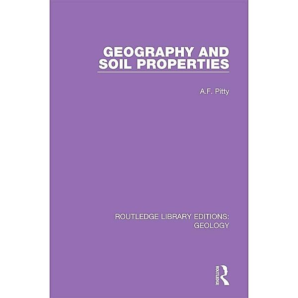 Geography and Soil Properties, A. F. Pitty