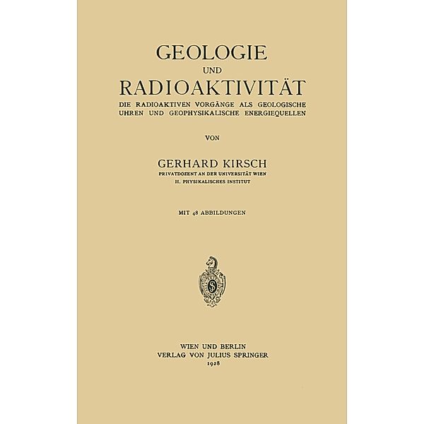 Geologie und Radioaktivität, Gerhard Kirsch