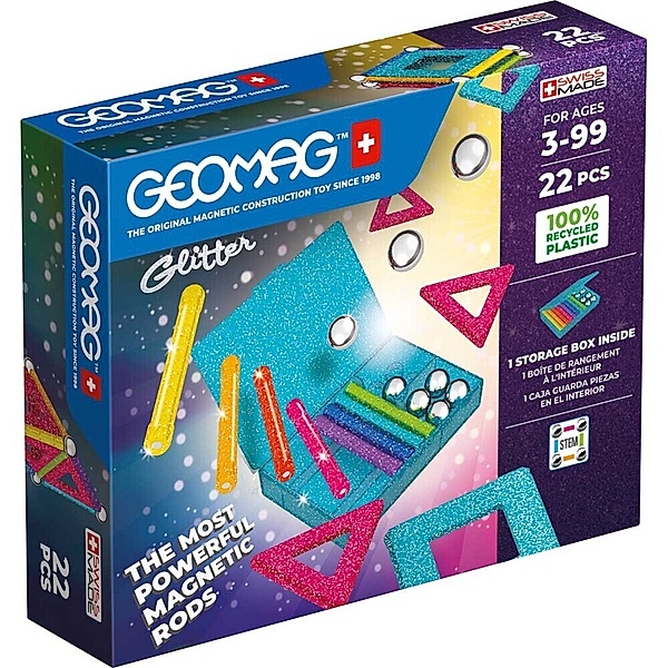 Geomag, InVento Geomag Glitter Panels Recycled 22