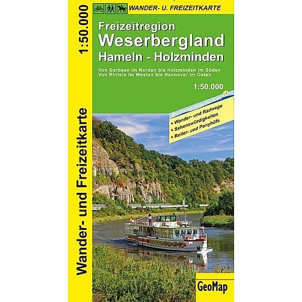 GeoMap Karte Weserbergland Wander- und Freizeitkarte, GeoMap