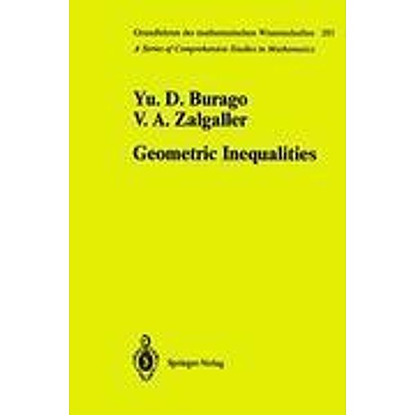 Geometric Inequalities, Yurii D. Burago, Viktor A. Zalgaller