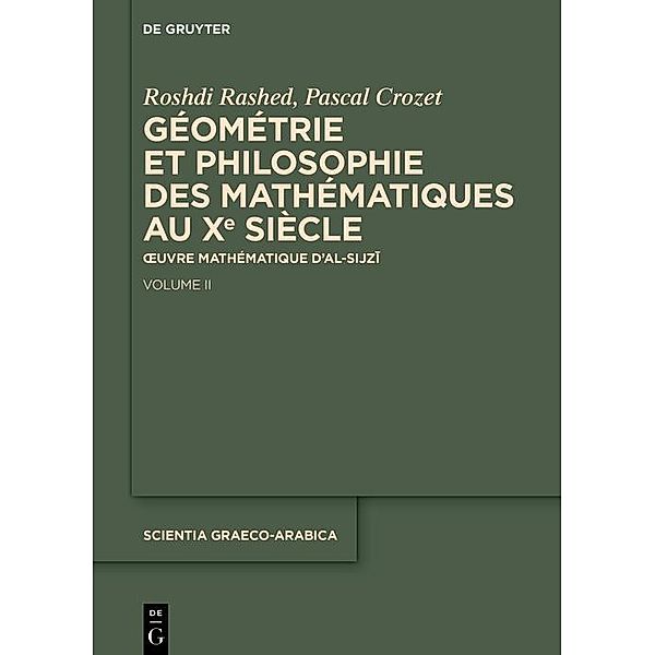 Géométrie et philosophie des mathématiques au Xe siècle / Scientia Graeco-Arabica Bd.35