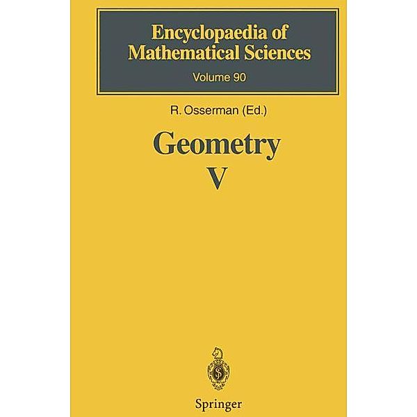 Geometry: Vol.5 Geometry V, H. Karcher, D. Hoffmann, L. Simon, S. Hildebrandt, H. Fujimoto