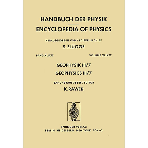 Geophysik III / Geophysics III, G. Schmidtke, K. Suchy, K. Rawer