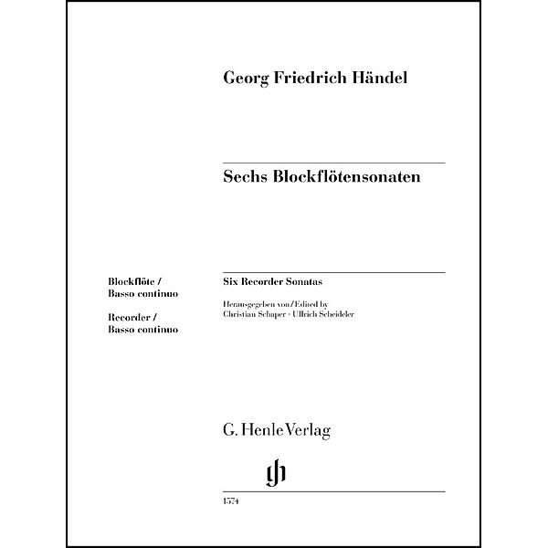 Georg Friedrich Händel - Sechs Blockflötensonaten
