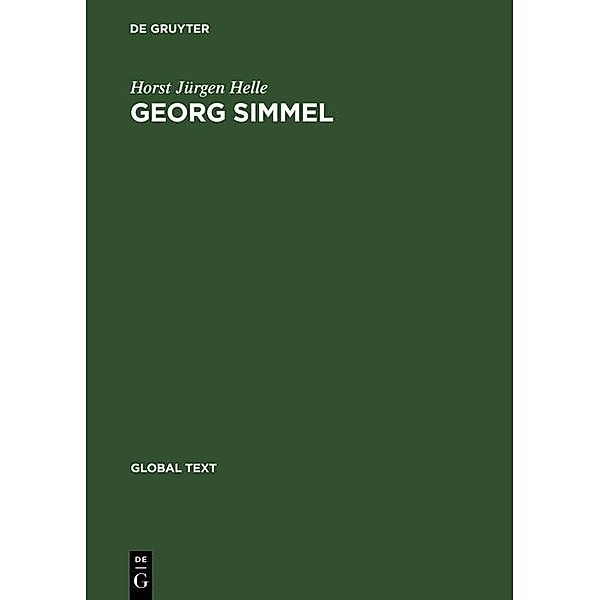 Georg Simmel / Jahrbuch des Dokumentationsarchivs des österreichischen Widerstandes, Horst Jürgen Helle