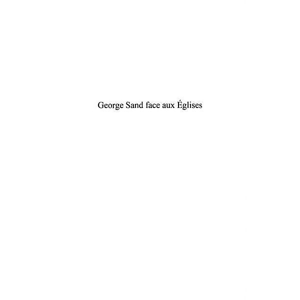 George sand face aux eglises / Hors-collection, Hamon Bernard