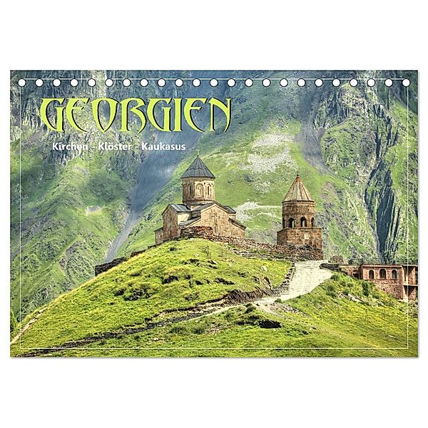 Georgien - Kirchen Klöster Kaukasus (Tischkalender 2024 DIN A5 quer), CALVENDO Monatskalender, Dirk Stamm