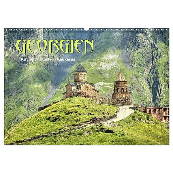 Georgien - Kirchen Klöster Kaukasus (Wandkalender 2024 DIN A2 quer), CALVENDO Monatskalender, Dirk Stamm