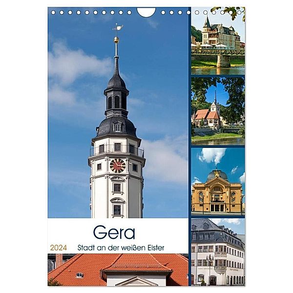 Gera - Stadt an der weissen Elster (Wandkalender 2024 DIN A4 hoch), CALVENDO Monatskalender, Kerstin Waurick