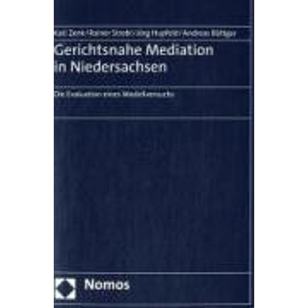 Gerichtsnahe Mediation in Niedersachsen, Kati Zenk, Rainer Strobl, Jörg Hupfeld