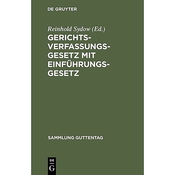 Gerichtsverfassungsgesetz mit Einführungsgesetz