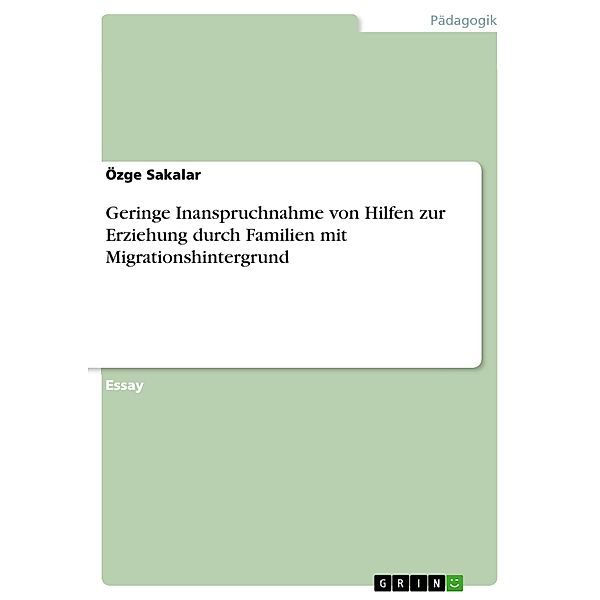 Geringe Inanspruchnahme von Hilfen zur Erziehung durch Familien mit Migrationshintergrund, Özge Sakalar