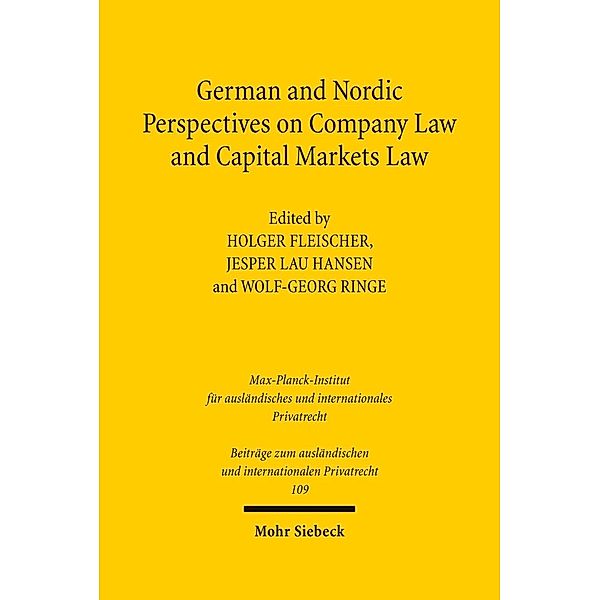 German and Nordic Perspectives on Company Law and Capital Markets Law