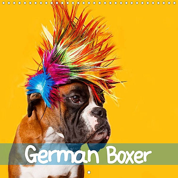 German Boxer (Wall Calendar 2023 300 × 300 mm Square), Kerstin Mielke