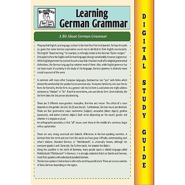 German Grammar (Blokehead Easy Study Guide), Scott Green