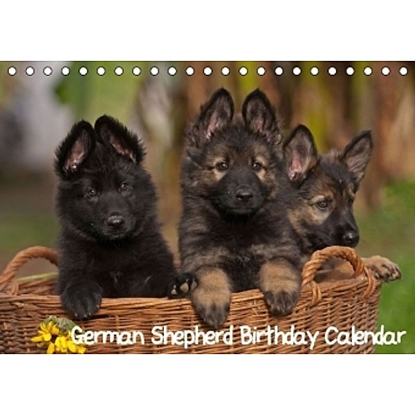 German Shepherd / Birthday Calendar (Table Calendar perpetual DIN A5 Landscape), Tina Mauersberger