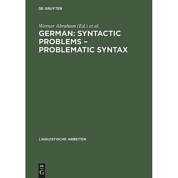 German: Syntactic Problems - Problematic Syntax