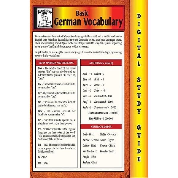 German Vocabulary (Blokehead Easy Study Guide), Scott Green