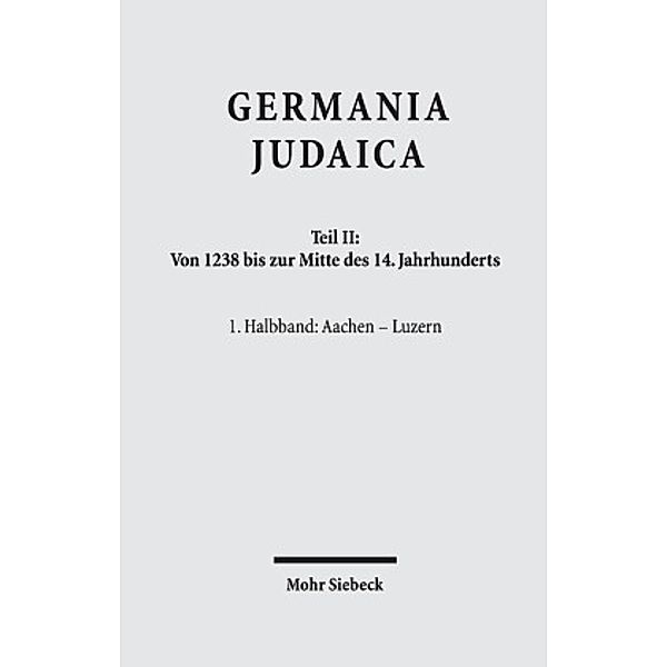 Germania Judaica, 2 Bde.