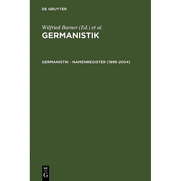 Germanistik / Germanistik - Namenregister (1995-2004)
