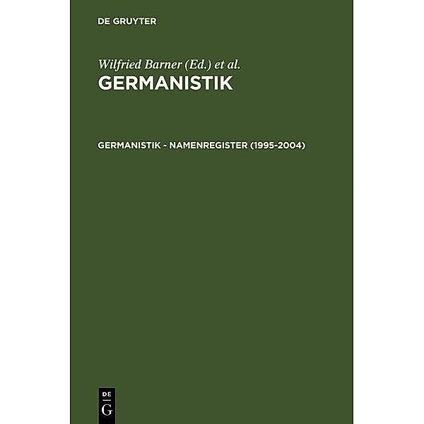 Germanistik - Namenregister (1995-2004)