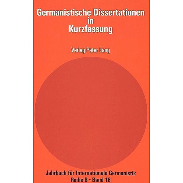 Germanistische Dissertationen in Kurzfassung, Hans-Gert Roloff