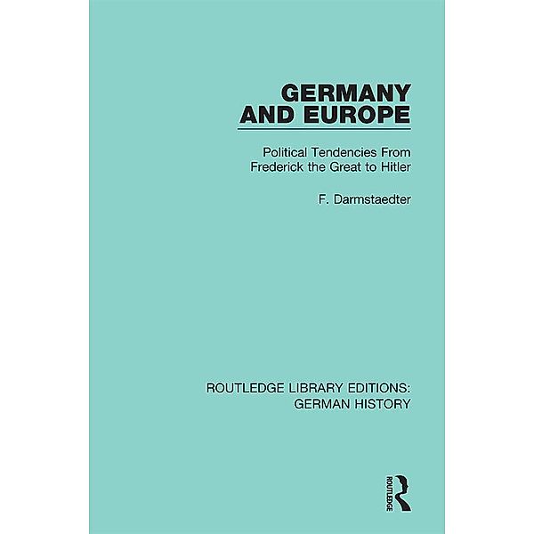 Germany and Europe, F. Darmstaedter