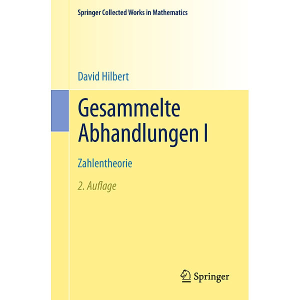 Gesammelte Abhandlungen I, David Hilbert