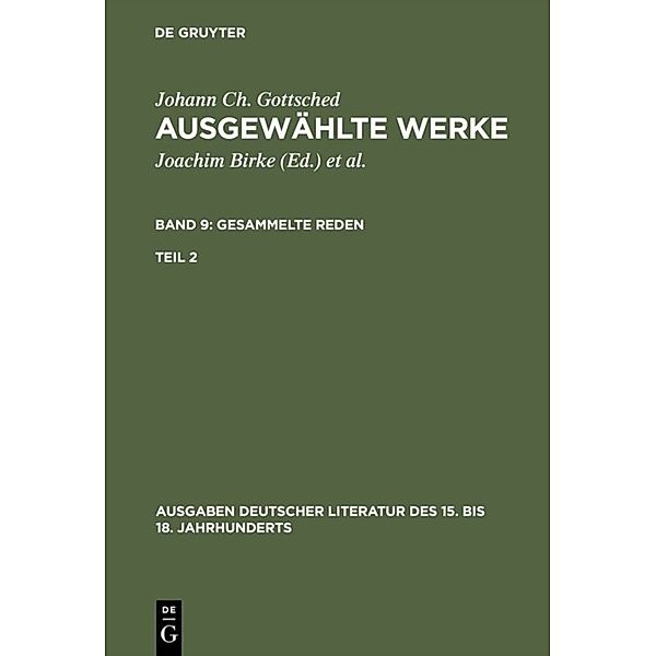 Gesammelte Reden.Tl.2, Johann Christoph Gottsched