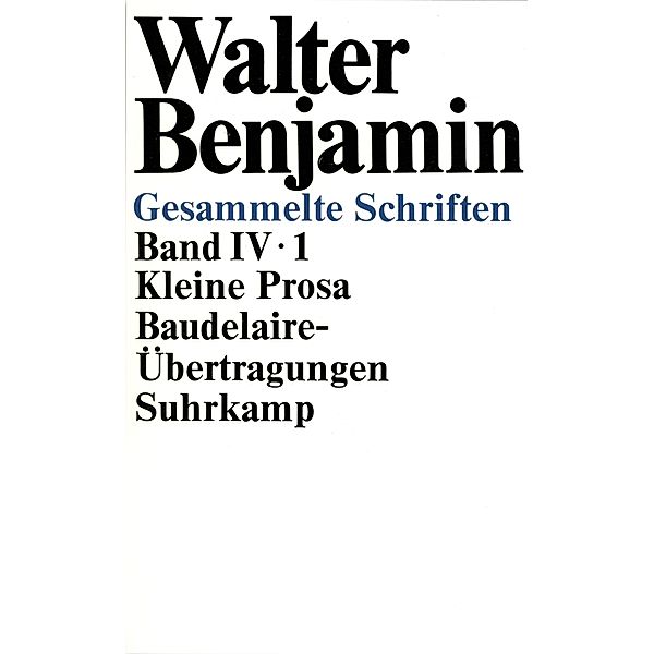 Gesammelte Schriften, 2 Teile, Walter Benjamin